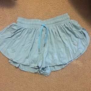 Women's Light Blue Athletic Shorts
